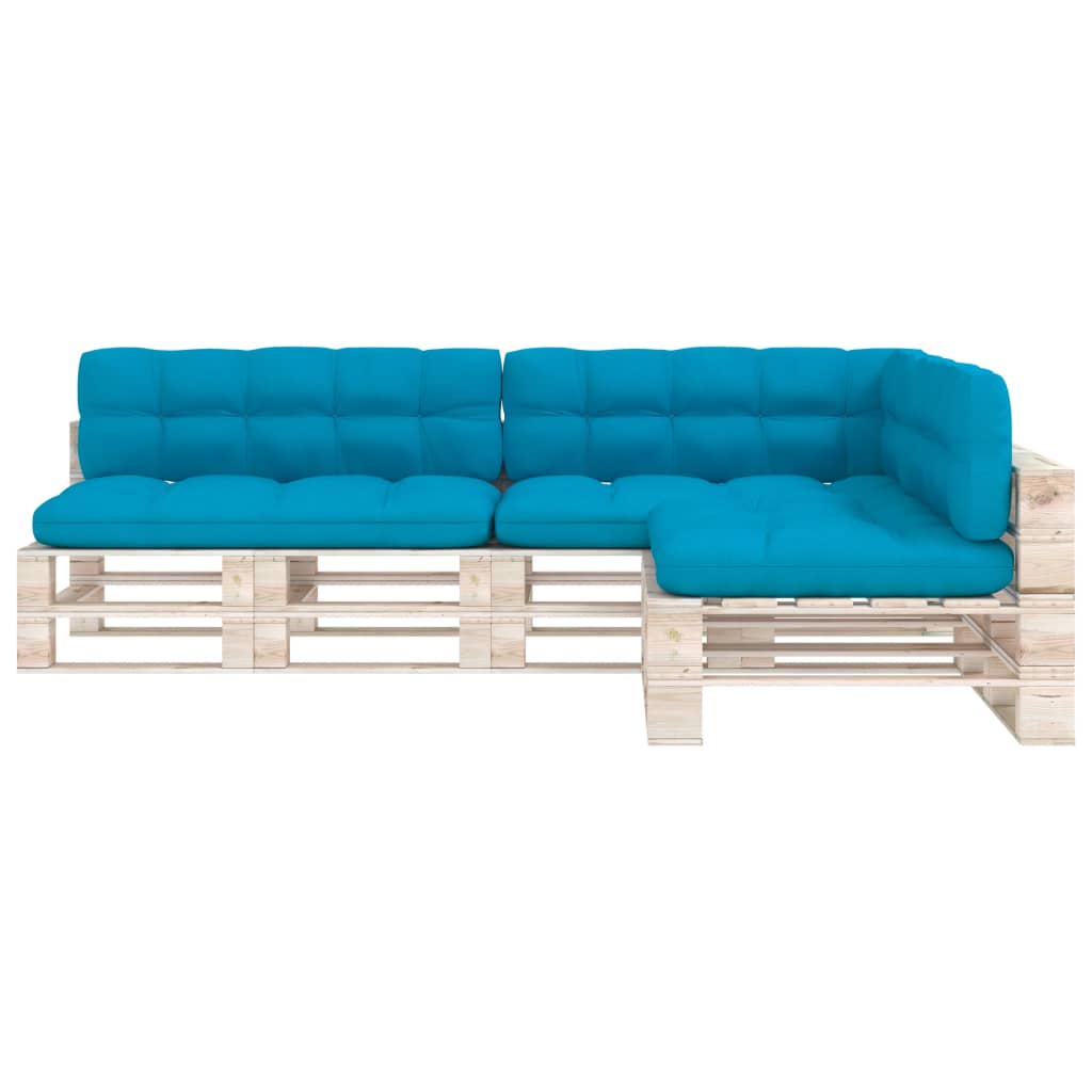 VidaXL Bankkussens pallet 7 st blauw