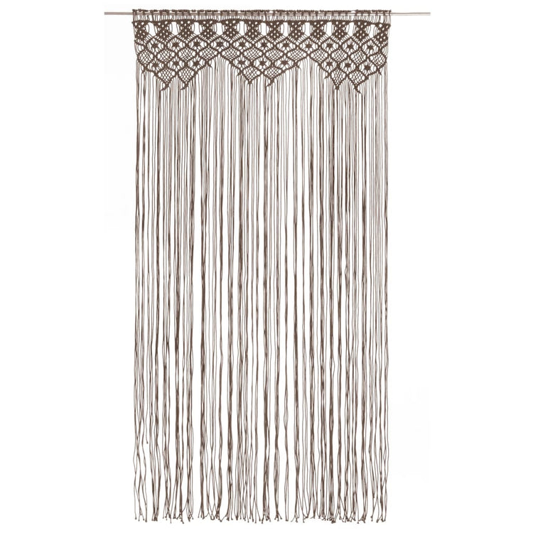 Vidaxl gordijn macramé 140x240 cm katoen taupe