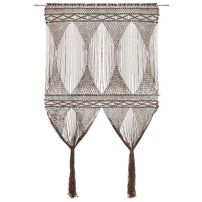Vidaxl gordijn macramé 140x240 cm katoen taupe