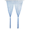 Vidaxl gordijn macramé 140x240 cm katoen blauw