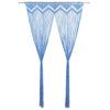 Vidaxl gordijn macramé 140x240 cm katoen blauw