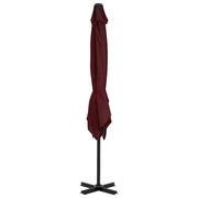 Vidaxl zweefparasol met aluminium paal 250x250 cm bordeauxrood - afbeelding 3