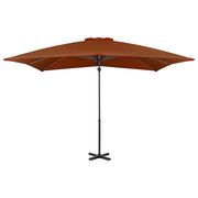 Vidaxl zweefparasol met aluminium paal 250x250 cm terracottakleurig - afbeelding 2