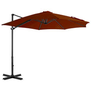 Vidaxl zweefparasol met aluminium paal 300 cm terracottakleurig - afbeelding 1