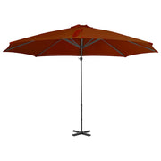 Vidaxl zweefparasol met aluminium paal 300 cm terracottakleurig - afbeelding 2