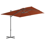 Vidaxl zweefparasol met stalen paal 250x250 cm terracottakleurig - afbeelding 2
