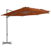 Vidaxl zweefparasol met stalen paal 300 cm terracottakleurig - afbeelding 1