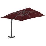 Vidaxl zweefparasol met aluminium paal 400x300 cm bordeauxrood - afbeelding 2