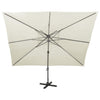 Vidaxl zwevende parasol met dubbele bovenkant zand 400x300 cm