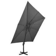 Vidaxl zweefparasol met dubbel dak 300x300 cm antracietkleurig - afbeelding 3