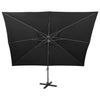 Vidaxl zwevende parasol met dubbele bovenkant zwart 400x300 cm