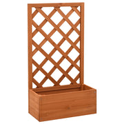Vidaxl latwerkplantenbak 50x25x90 cm massief vurenhout oranje - afbeelding 1