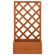Vidaxl latwerkplantenbak 50x25x90 cm massief vurenhout oranje - afbeelding 2