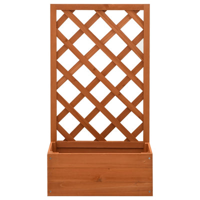 Vidaxl latwerkplantenbak 50x25x90 cm massief vurenhout oranje