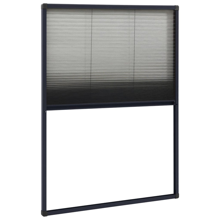 Vidaxl raamhor plissé 80x120 cm aluminium antracietkleurig