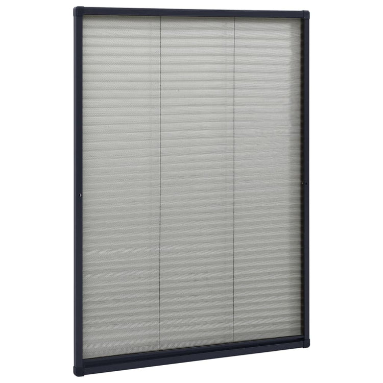 Vidaxl raamhor plissé 80x120 cm aluminium antracietkleurig