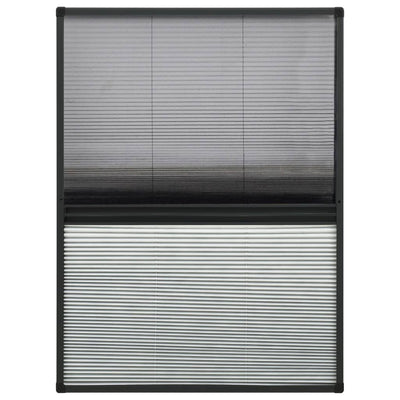 Vidaxl raamhor plissé met verduistering 80x120 cm aluminium