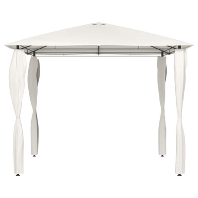 Vidaxl prieel met paalhoezen 160 g m² 3x3x2,6 m crèmekleurig