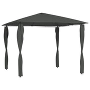 Vidaxl prieel met paalhoezen 160 g m² 3x3x2,6 m antracietkleurig - afbeelding 1