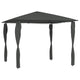 Vidaxl prieel met paalhoezen 160 g m² 3x3x2,6 m antracietkleurig