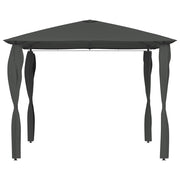 Vidaxl prieel met paalhoezen 160 g m² 3x3x2,6 m antracietkleurig - afbeelding 2