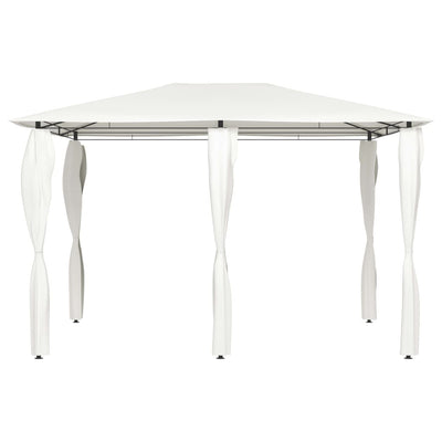 Vidaxl prieel met paalhoezen 160 g m² 3x4x2,6 m crèmekleurig