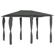 Vidaxl prieel met paalhoezen 160 g m² 3x4x2,6 m antracietkleurig - afbeelding 1