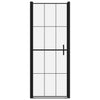 Vidaxl douchedeur 81x195 cm gehard glas zwart