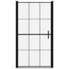 Vidaxl douchedeur 100x178 cm gehard glas zwart