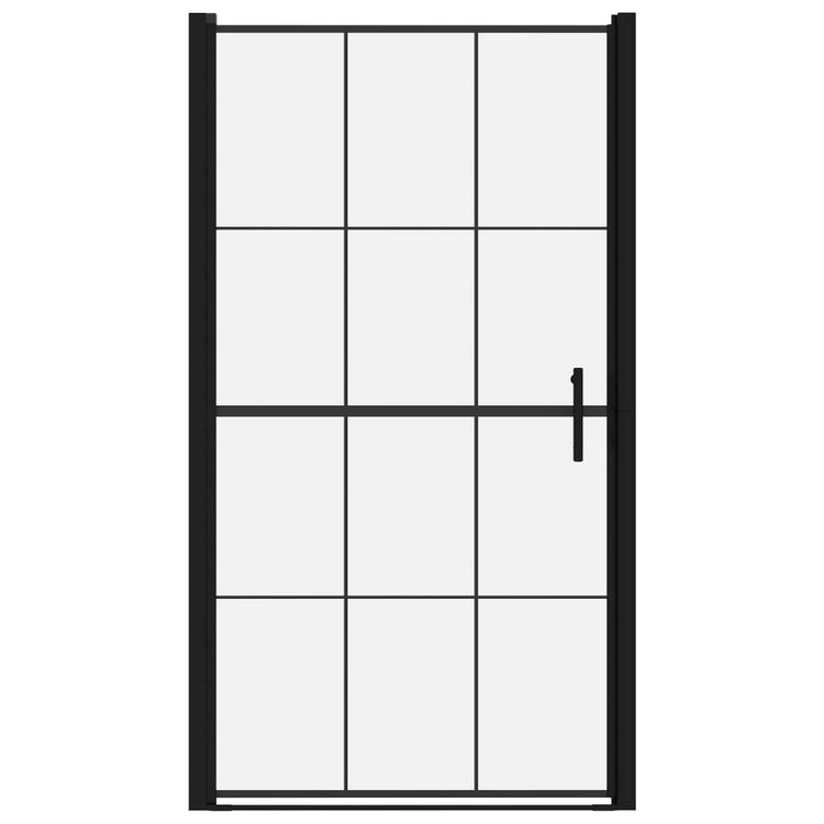 Vidaxl douchedeur 100x178 cm gehard glas zwart