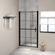 Vidaxl douchedeur 100x178 cm gehard glas zwart