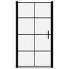 Vidaxl douchedeur 100x178 cm gehard glas zwart