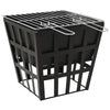 Vidaxl vuurplaats en barbecue 2-in-1 34x34x48 cm staal