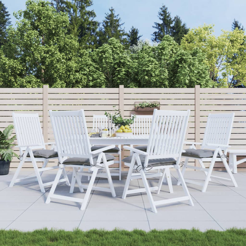 Vidaxl stoelkussens 6 st 40x40x7 cm oxford stof grijs