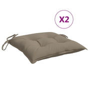 VidaXL Stoelkussens 2 st 40x40x7 cm oxford stof taupe - afbeelding 2