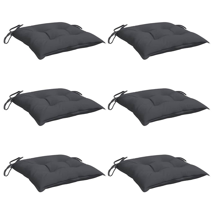 Vidaxl stoelkussens 6 st 50x50x7 cm oxford stof antracietkleurig