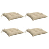Vidaxl stoelkussens 4 st 50x50x7 cm oxford stof beige