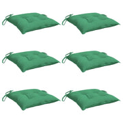 VidaXL Stoelkussens 6 st 50x50x7 cm oxford stof groen - afbeelding 3