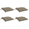 Vidaxl stoelkussens 4 st 50x50x7 cm oxford stof taupe