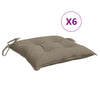 Vidaxl stoelkussens 6 st 50x50x7 cm oxford stof taupe