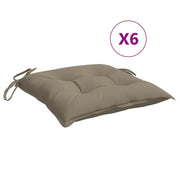 Vidaxl stoelkussens 6 st 50x50x7 cm oxford stof taupe - afbeelding 2