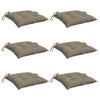Vidaxl stoelkussens 6 st 50x50x7 cm oxford stof taupe