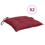 Vidaxl stoelkussens 2 st 50x50x7 cm oxford stof wijnrood - afbeelding 2