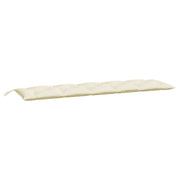 Vidaxl tuinbankkussen 180x50x7 cm oxford stof crèmewit - afbeelding 2