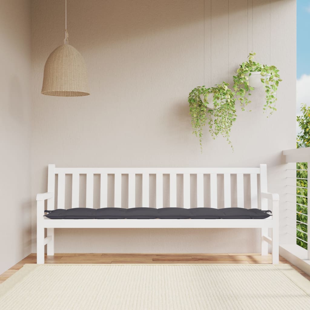 Vidaxl tuinbankkussen 200x50x7 cm oxford stof antracietkleurig