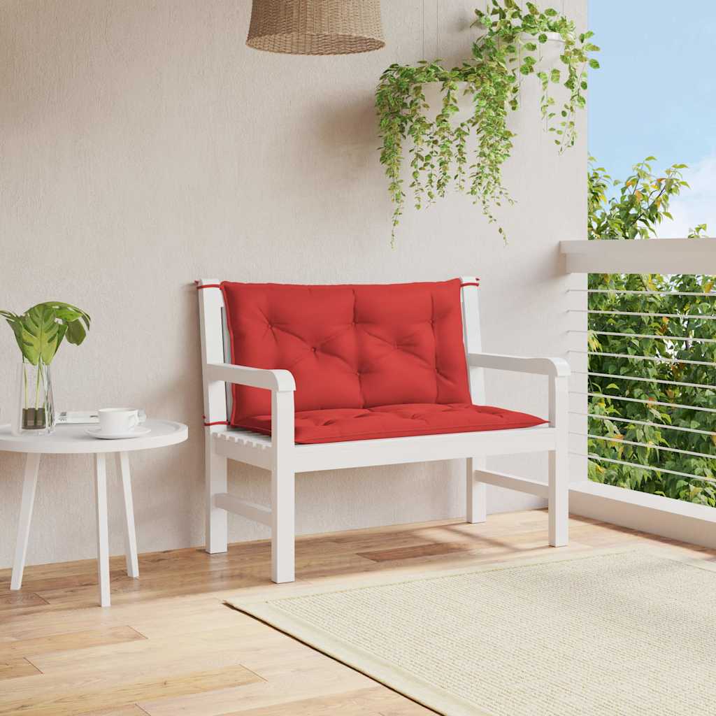 Vidaxl tuinbankkussen 100x(50+50)x7 cm oxford stof rood