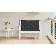 Vidaxl tuinbankkussen 100x(50+50)x7 cm oxford stof zwart - afbeelding 3