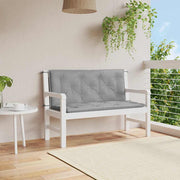 Vidaxl tuinbankkussen 120x(50+50)x7 cm oxford stof grijs - afbeelding 1