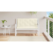 Vidaxl tuinbankkussen 120x(50+50)x7 cm oxford stof crèmewit - afbeelding 3