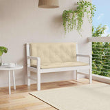 Vidaxl tuinbankkussen 120x(50+50)x7 cm oxford stof beige - afbeelding 1